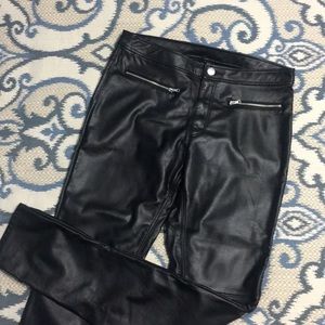 Faux leather pants